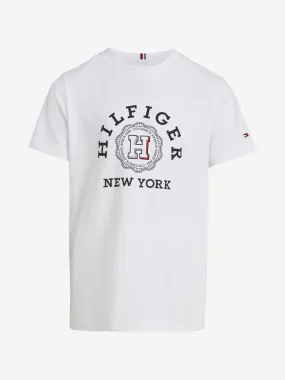 Tommy Hilfiger Boys Monotype Arch T-Shirt in White