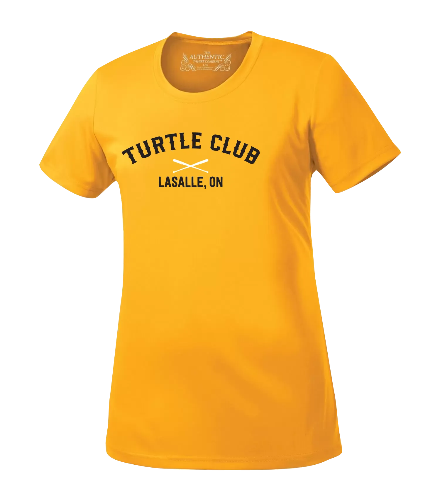 Turtle Club Ladies Performance Tee with Printed Logo