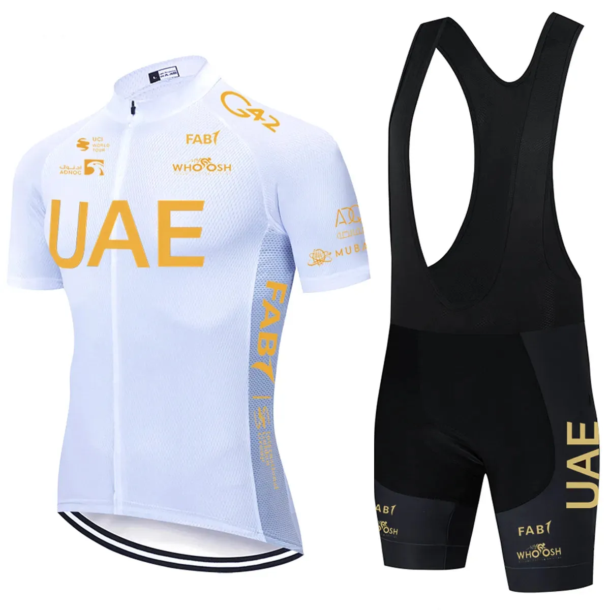 UAE Cycling Jersey Set 2023 Man's Team Short Sleeve Cycling Clothing MTB Bike Uniform Maillot Ropa Ciclismo Summer Bicycle Wear