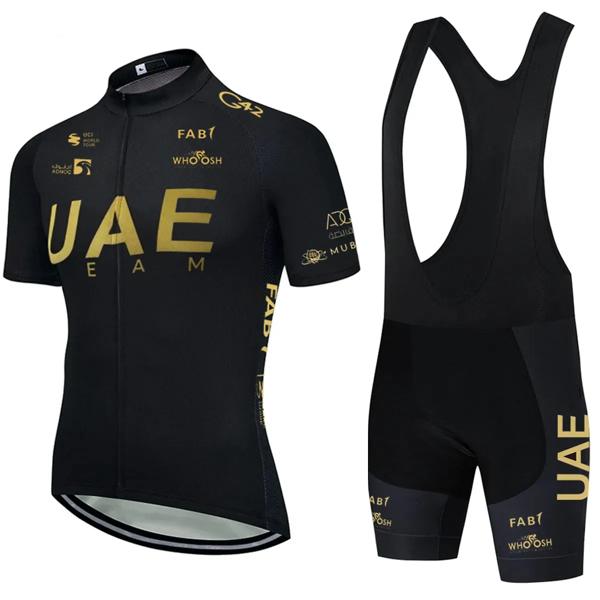 UAE Cycling Jersey Set 2023 Man's Team Short Sleeve Cycling Clothing MTB Bike Uniform Maillot Ropa Ciclismo Summer Bicycle Wear
