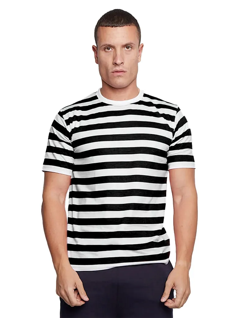 Unisex Adult Stripe Short Sleeve T-Shirts