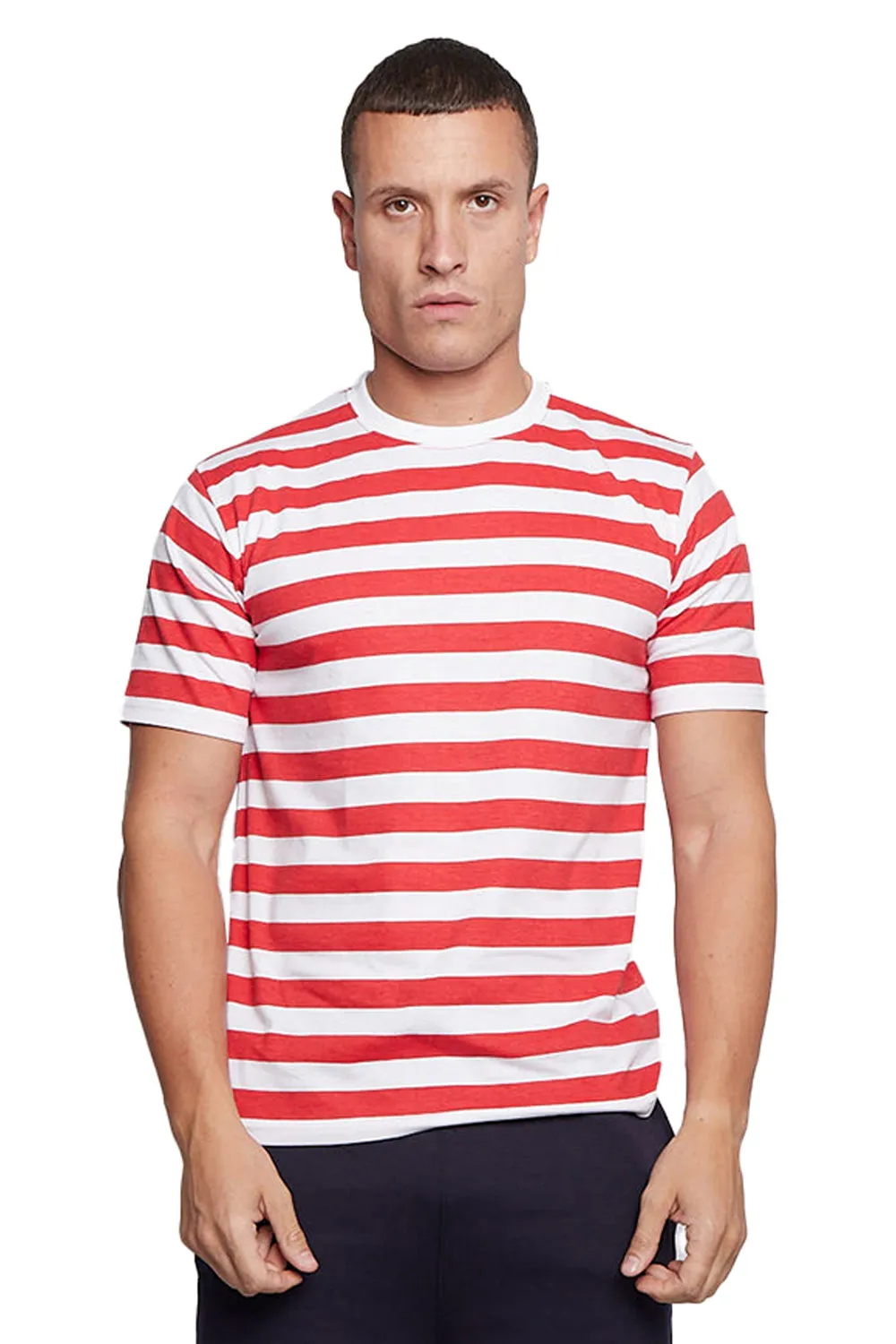 Unisex Adult Stripe Short Sleeve T-Shirts