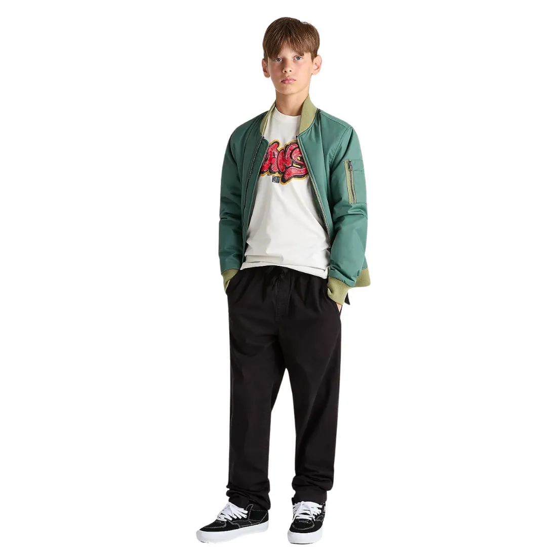 Vans Boys Tagged Kids T-Shirt - Marshmallow