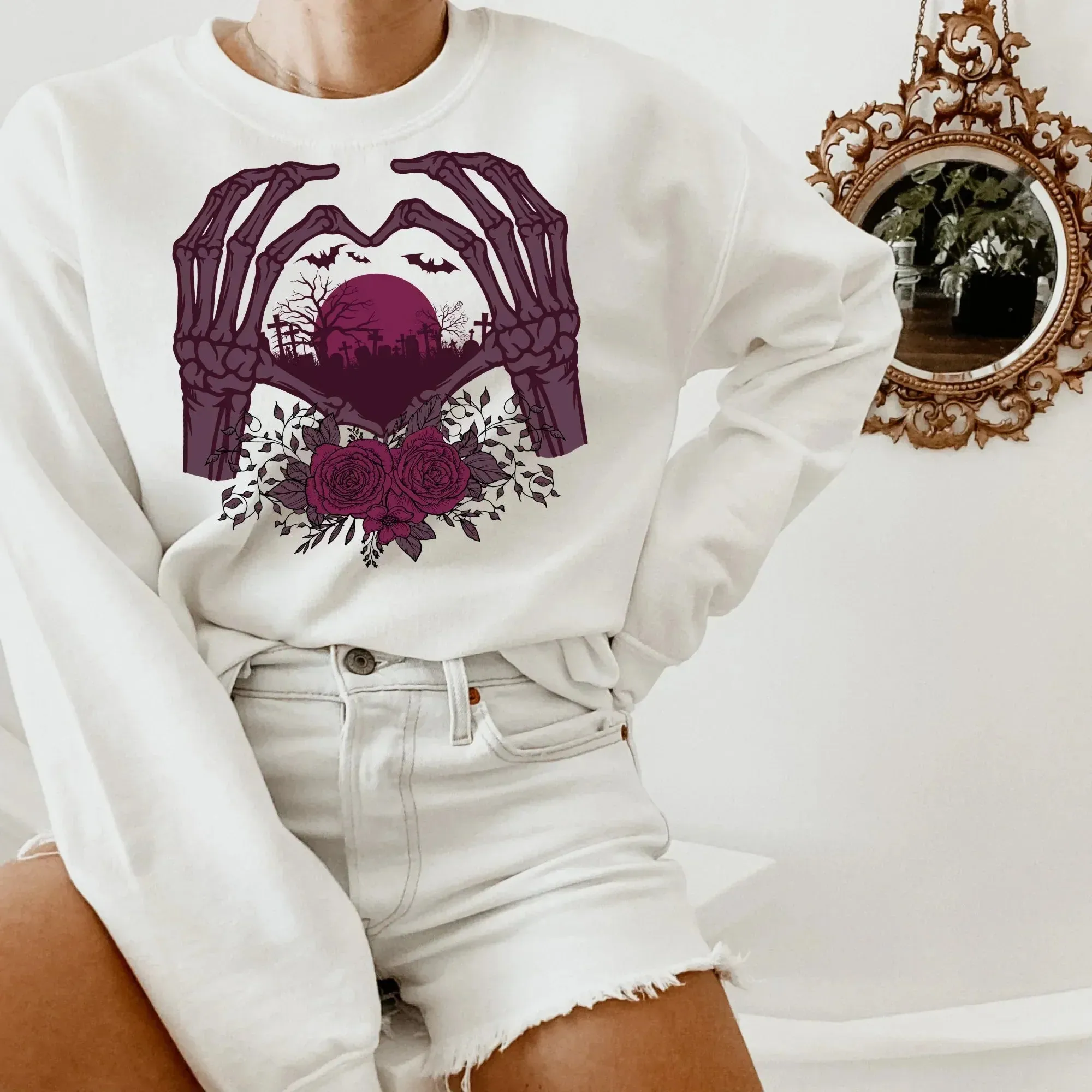 Witchy Woman Spooky Halloween Shirt With Witchy Vibes, Feeling Witchy Moon Shirt, Magical Witch Shirt, Goth Style Gothic Shirt For Halloween