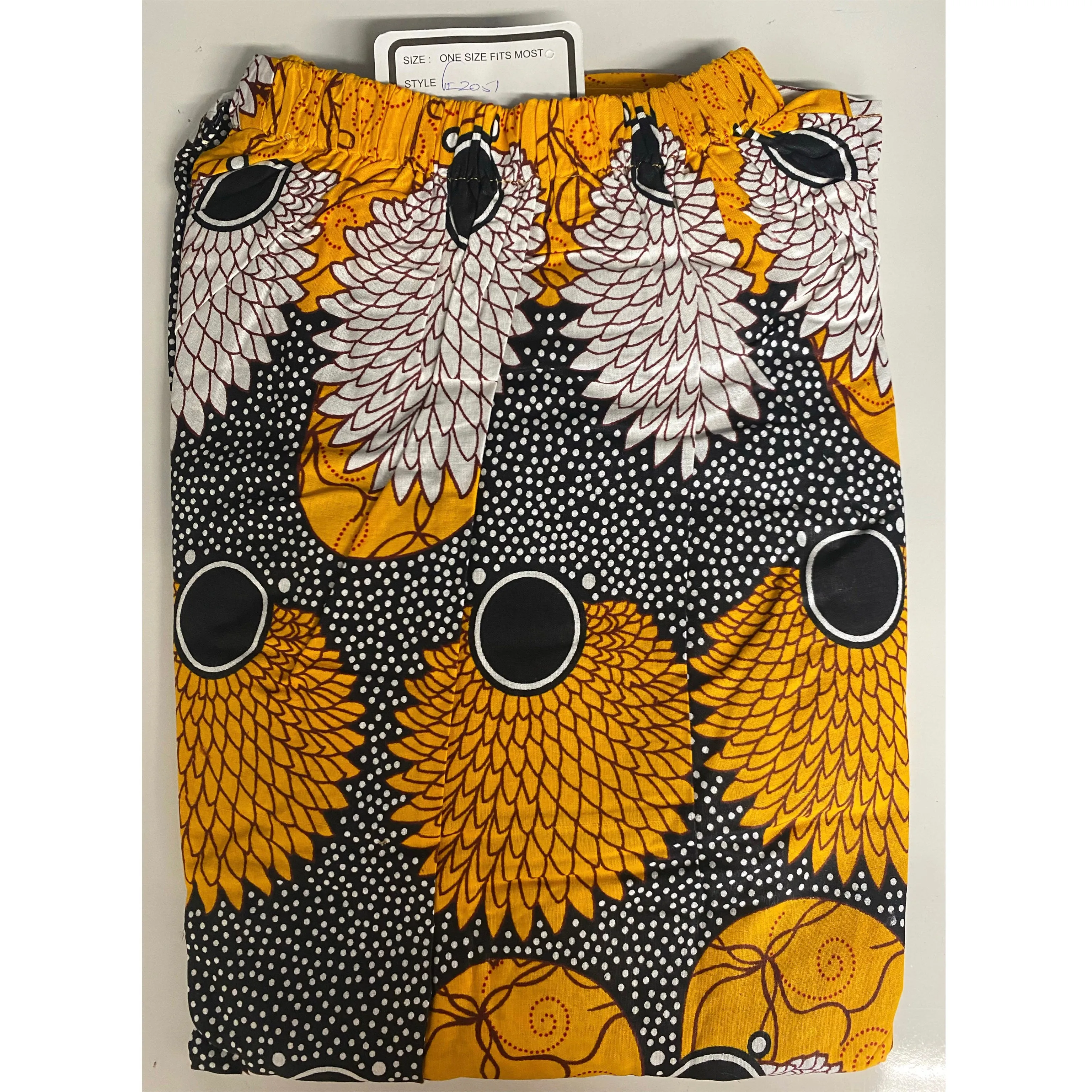 Women's African Print Short Sleeve Off Shoulder Dress - FI-2051