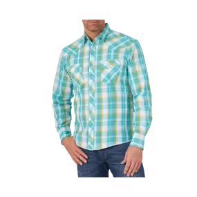 Wrangler Men's Fashion Western Plaid Snap Shirt