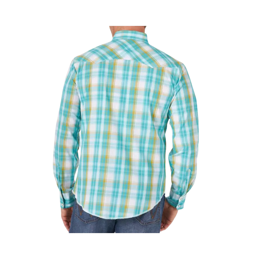 Wrangler Men's Fashion Western Plaid Snap Shirt