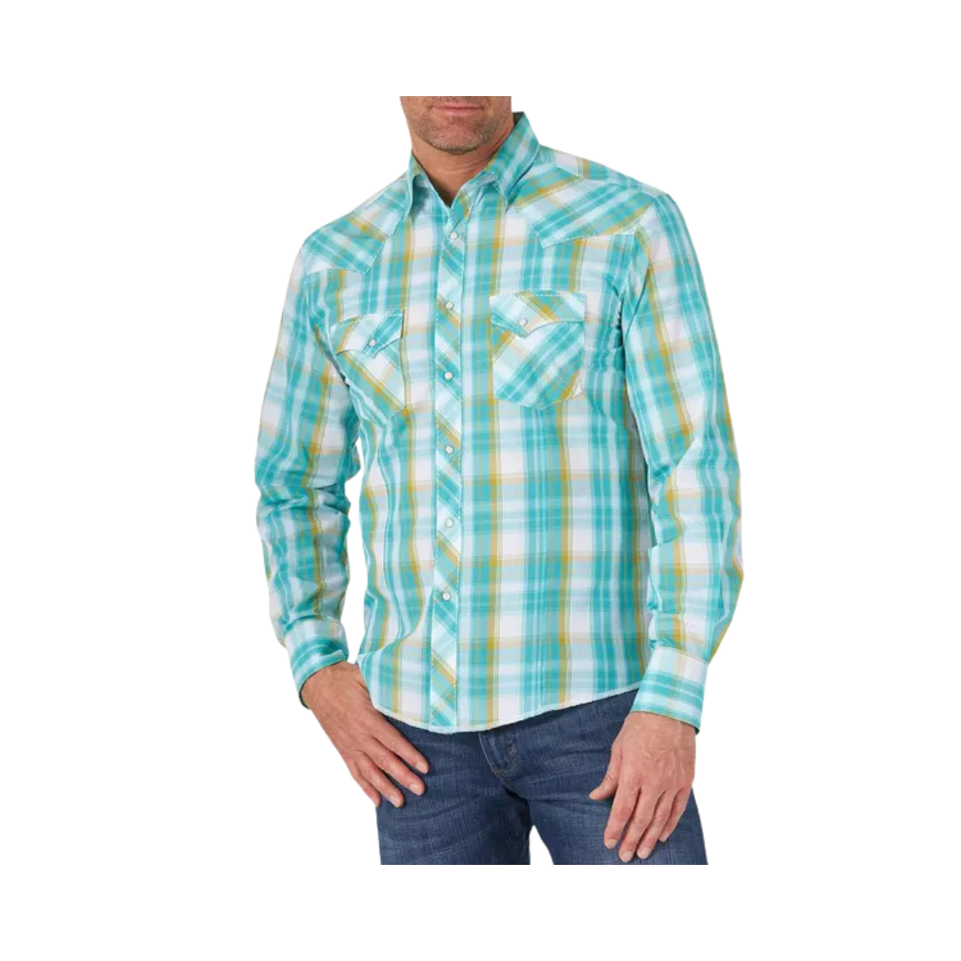 Wrangler Men's Fashion Western Plaid Snap Shirt
