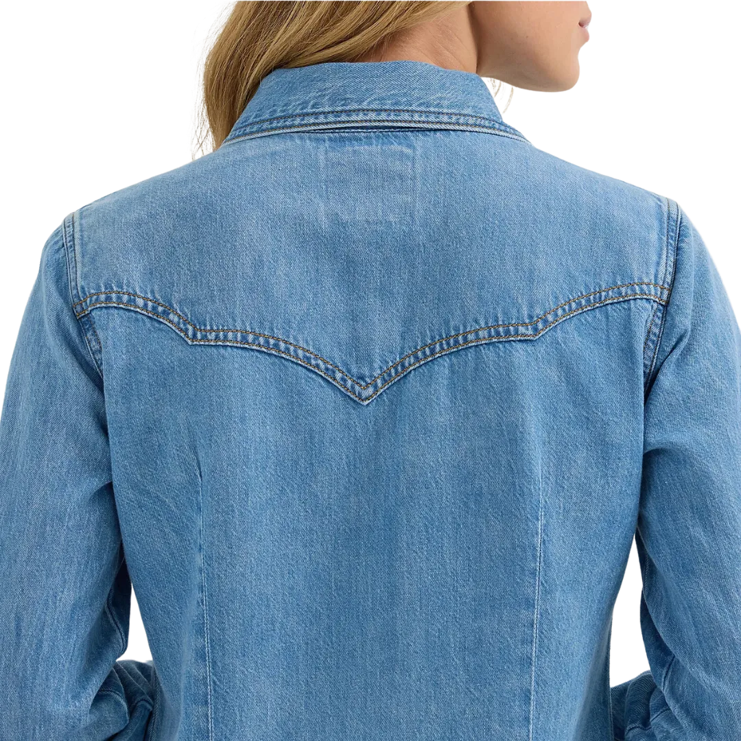 Wrangler Women's Lainey Wilson Mid Wash Denim Shirt